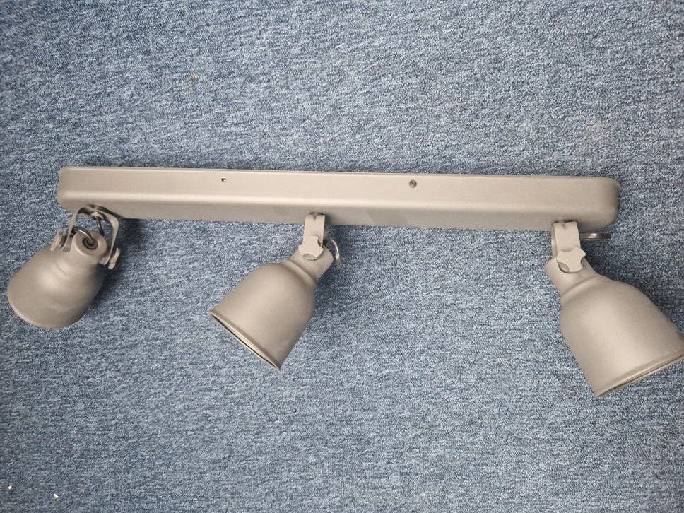 IKEA Hektor Plafondspot Grijs, 3 spots, Ophalen, Gebruikt, Geschikt voor plafondmontage, GU10