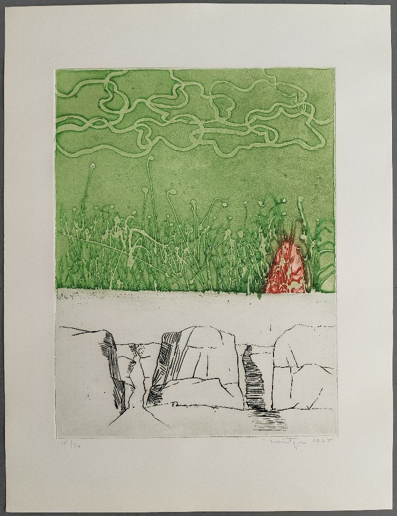 Jan Montyn – Cinquième jour – Recevoir - gesigneerde ets, Ophalen of Verzenden