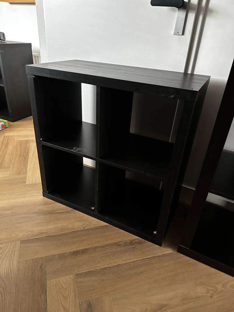 IKEA Kallax kast 77x77cm met 4 vakken (ook hoge variant), Ophalen, Zo goed als nieuw