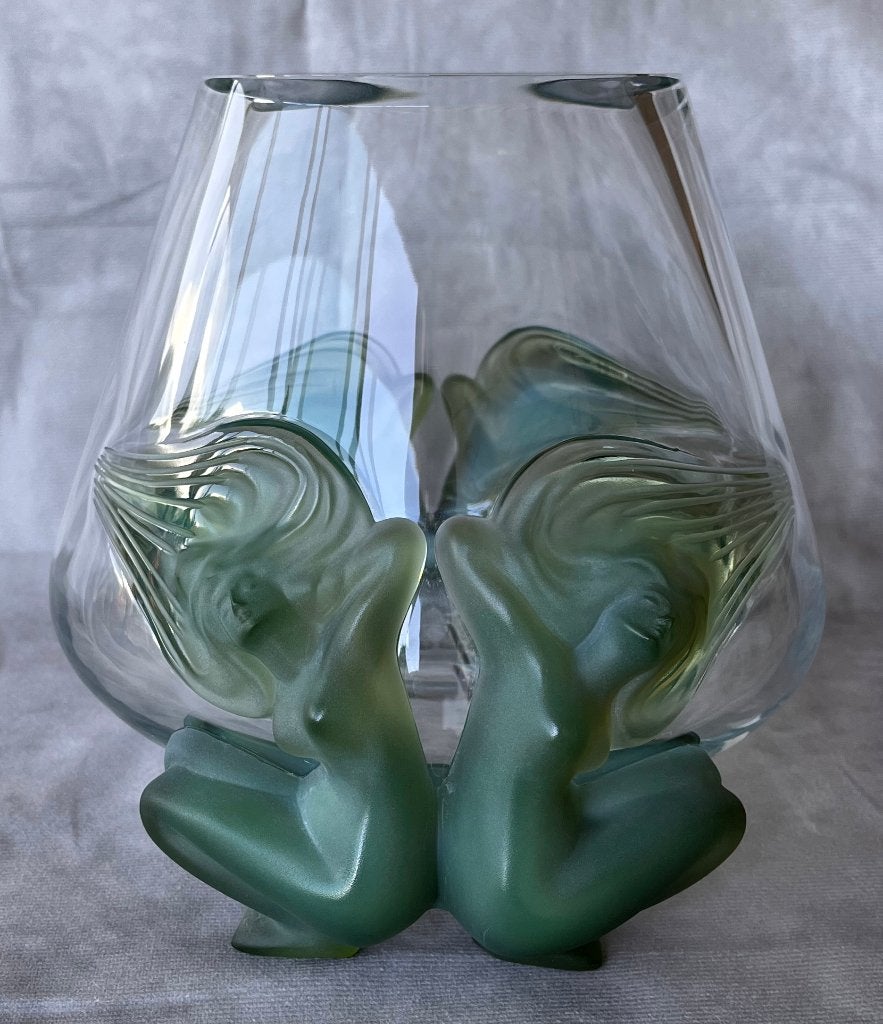 Lalique 'Antinéa' vaas - Art Deco - met originele doos, Antiek en Kunst, Antiek | Glas en Kristal, Ophalen of Verzenden