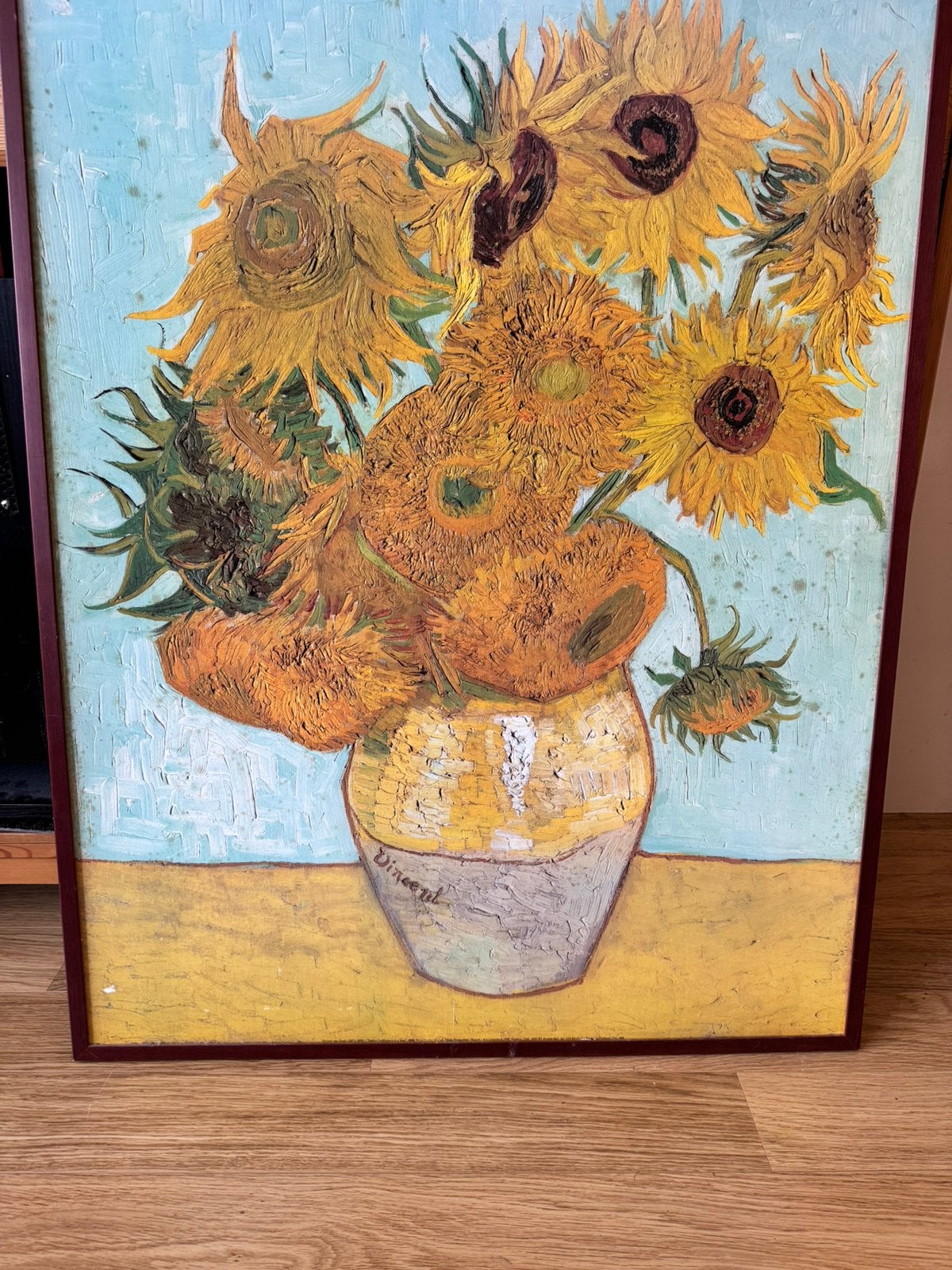 De Zonnebloemen van van Gogh, Ophalen, Gebruikt, 50 tot 75 cm, Schilderij
