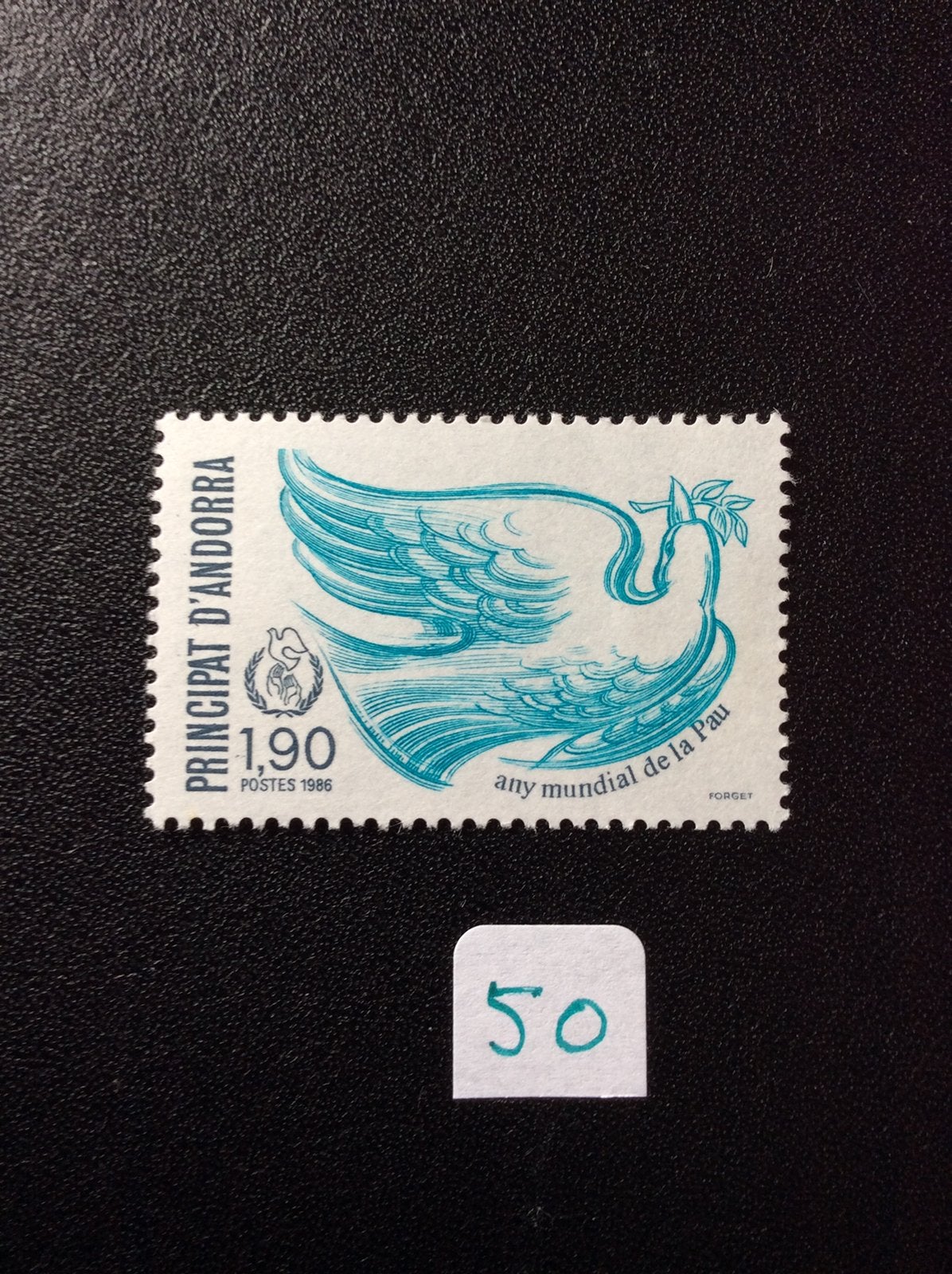 Frans Andorra postzegel 1986 Mi 374, Ophalen of Verzenden, Overige landen