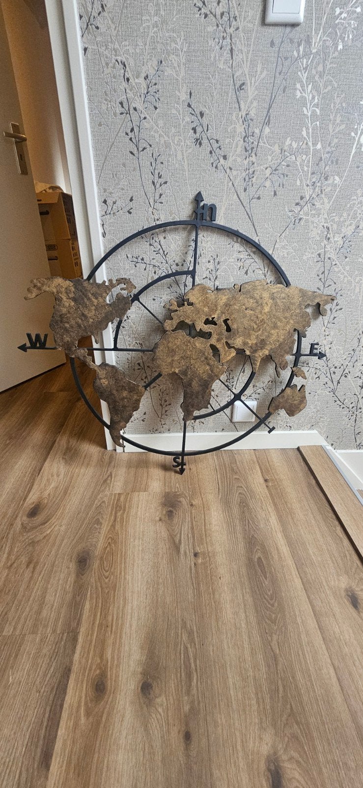 Houten Wereldkaart Wanddecoratie - Modern & Stijlvol, Hout, Meerkleurig, Ophalen of Verzenden, Nieuw