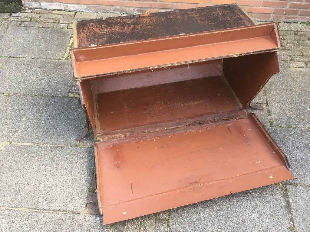 reiskoffer rijtuigkoffer rijtuig koffer koetskoffer kist, Antiek en Kunst, Ophalen