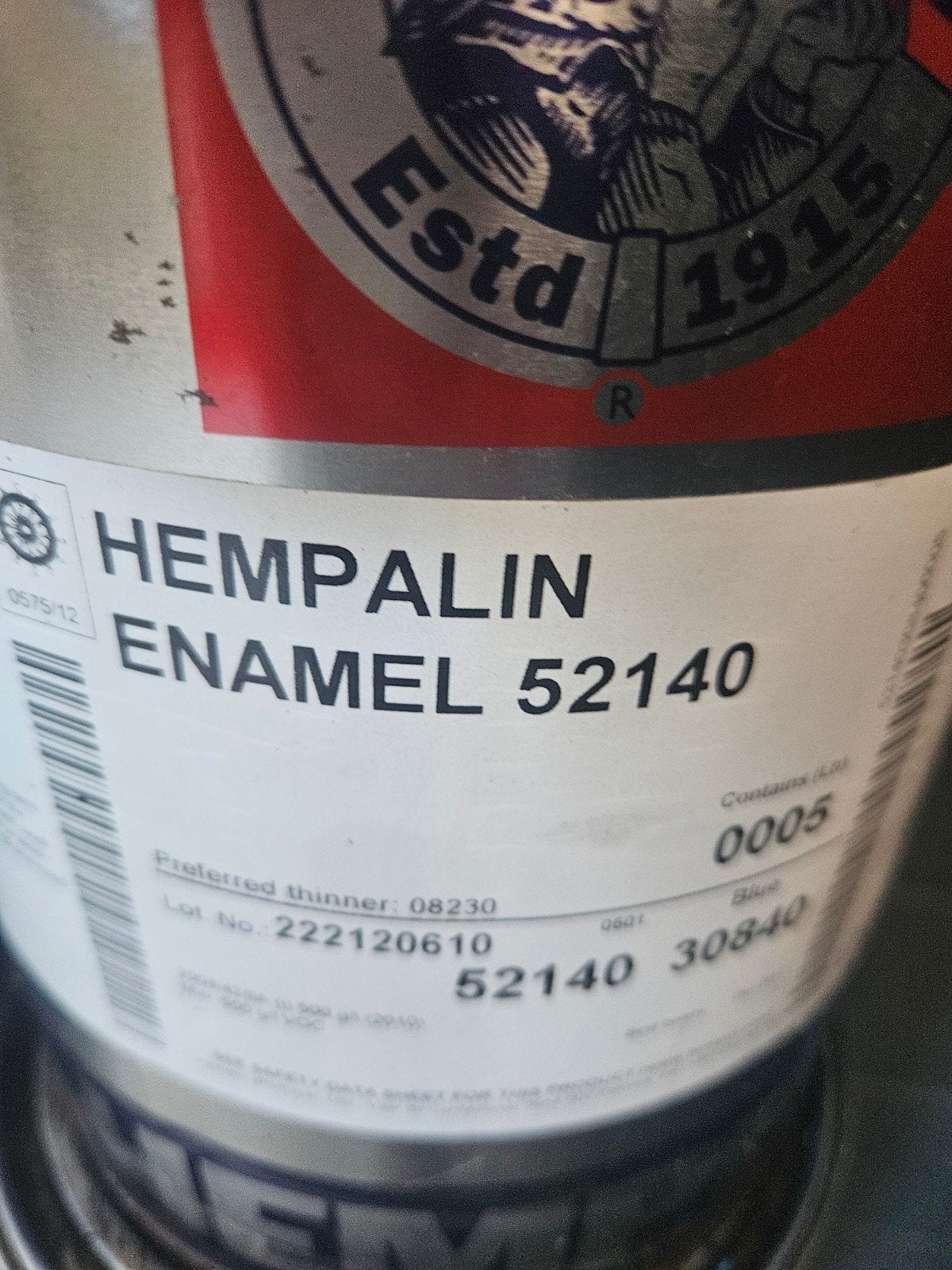 5 blikken Hempel Hempalin Enamel 52140 bootverf Oud Blauw, Ophalen of Verzenden, Nieuw
