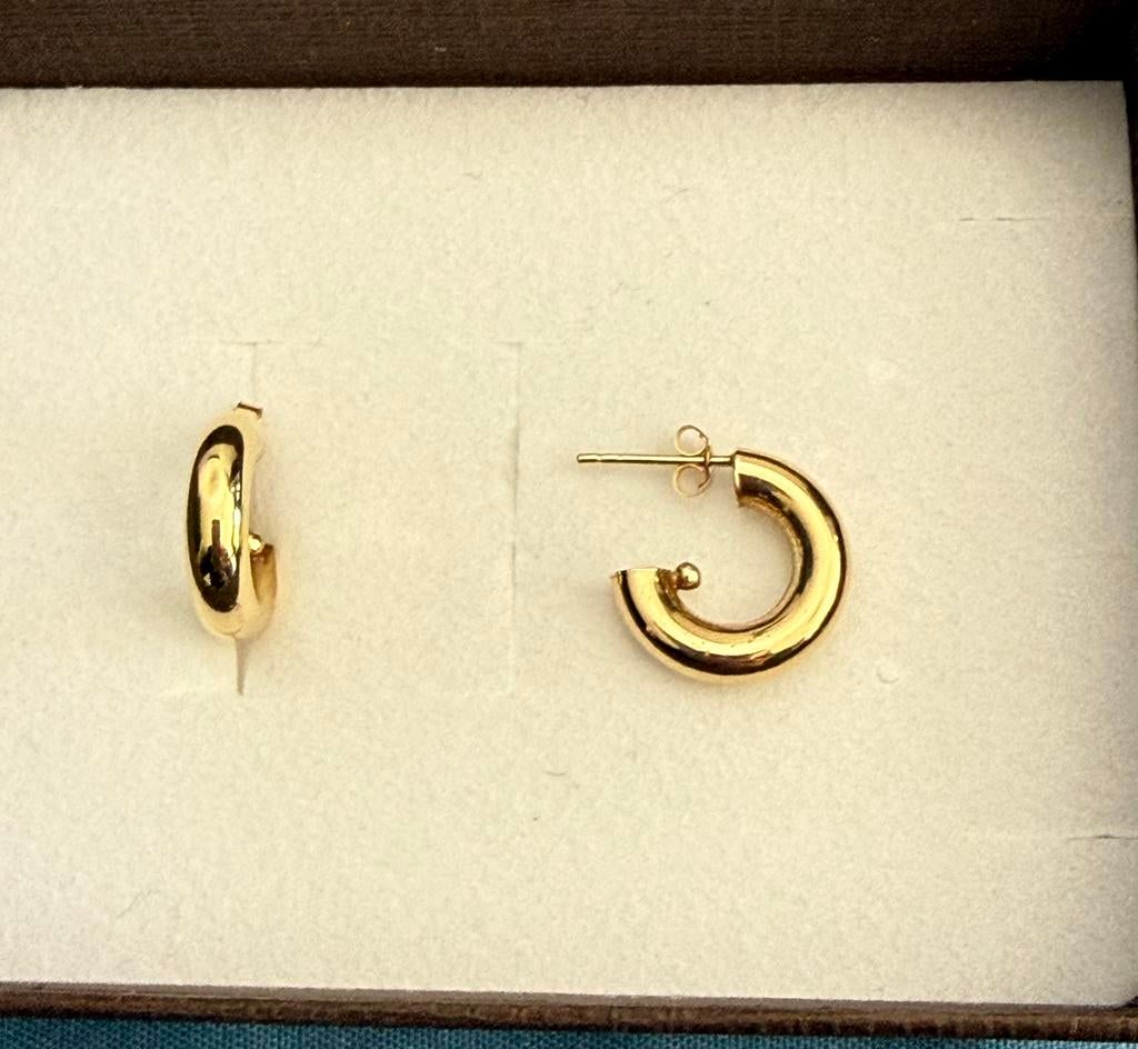 14 Karaat gouden oorbellen / oorstekers, Ophalen, Zo goed als nieuw, Knopjes of Stekers, Goud