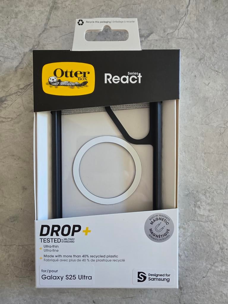 OtterBox React Series Hoesje voor Samsung Galaxy S25 Ultra, Ophalen of Verzenden, Nieuw, Overige modellen, Hoesje of Tasje