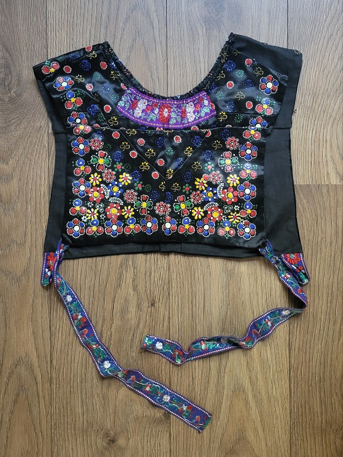 Oude Staphorster kraplap met stipwerk, Antiek en Kunst, Antiek | Kleding en Accessoires, Ophalen of Verzenden, Dames