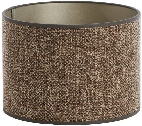 Light Living Lampenkap Saverna Stof Bruin - 25 x 18 x 25 cm, Ophalen of Verzenden, Nieuw, Bruin
