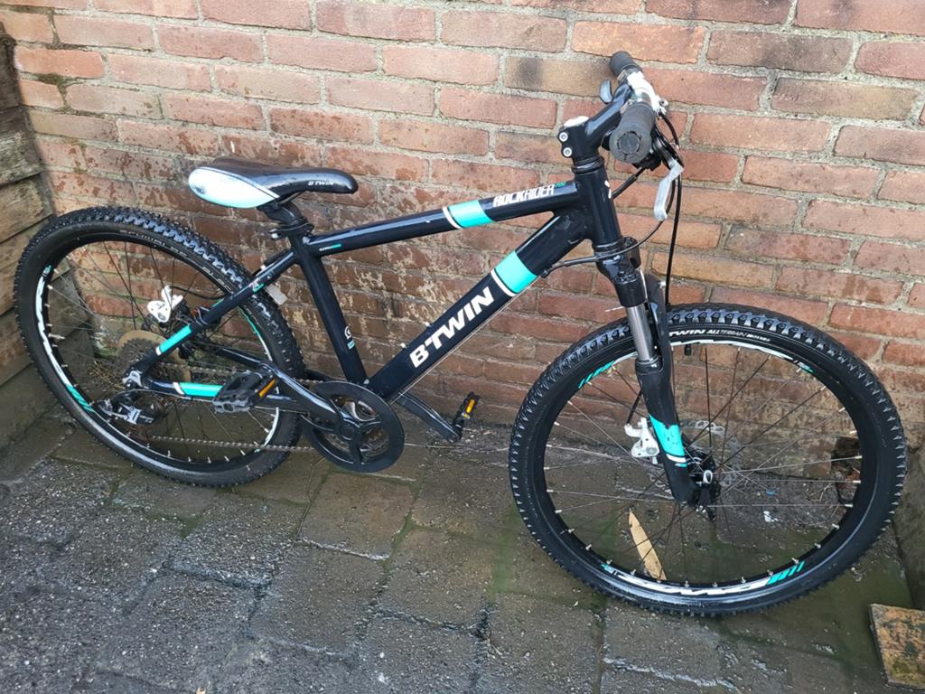 Stoere 24inch Btwin Rockrider ST700 Schijfrem 8speed 7-11jr, Ophalen, Versnellingen, Btwin Rockrider, Schijfrem