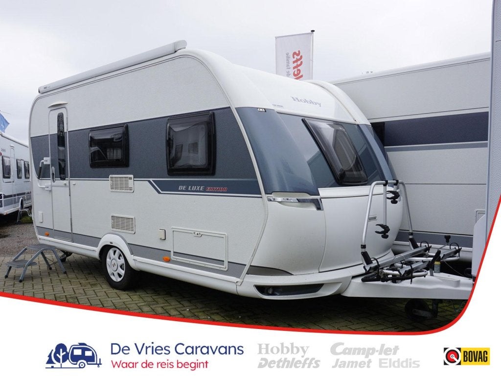 Hobby De Luxe Edition 440 SF incl.Tent, mover, luifel, Hobby, Dwarsbed, Bedrijf, Treinzit