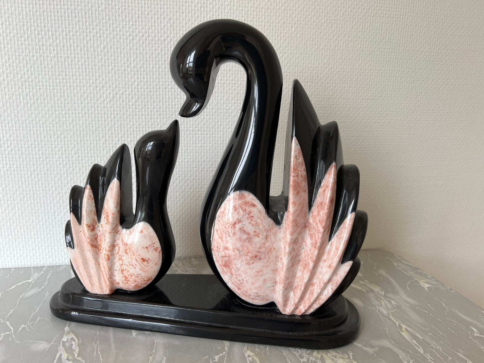 Art Deco marmeren beeld, Antiek en Kunst, Ophalen, Natuurlijk materiaal, Art deco, Handgemaakt
