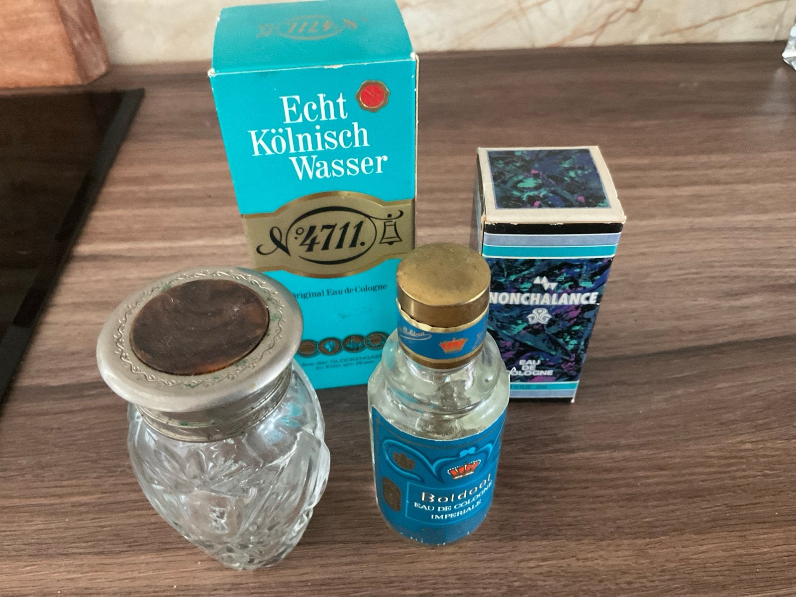 Vintage parfumflesjes en eau de cologne, Verzenden, Gebruikt