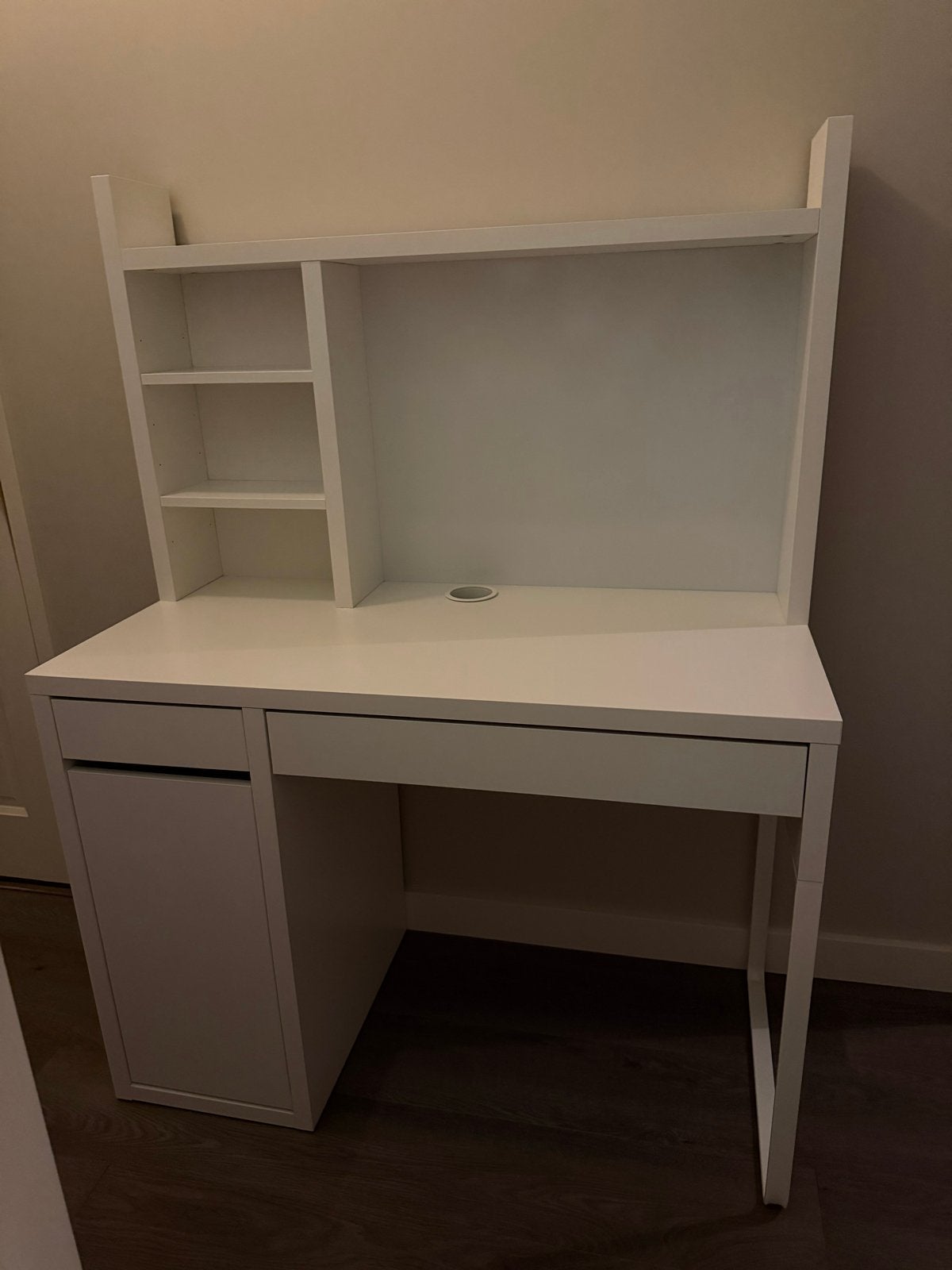 MICKE Bureau, wit, ikea, Ophalen, Gebruikt, Met lades, Spaanplaat of MDF