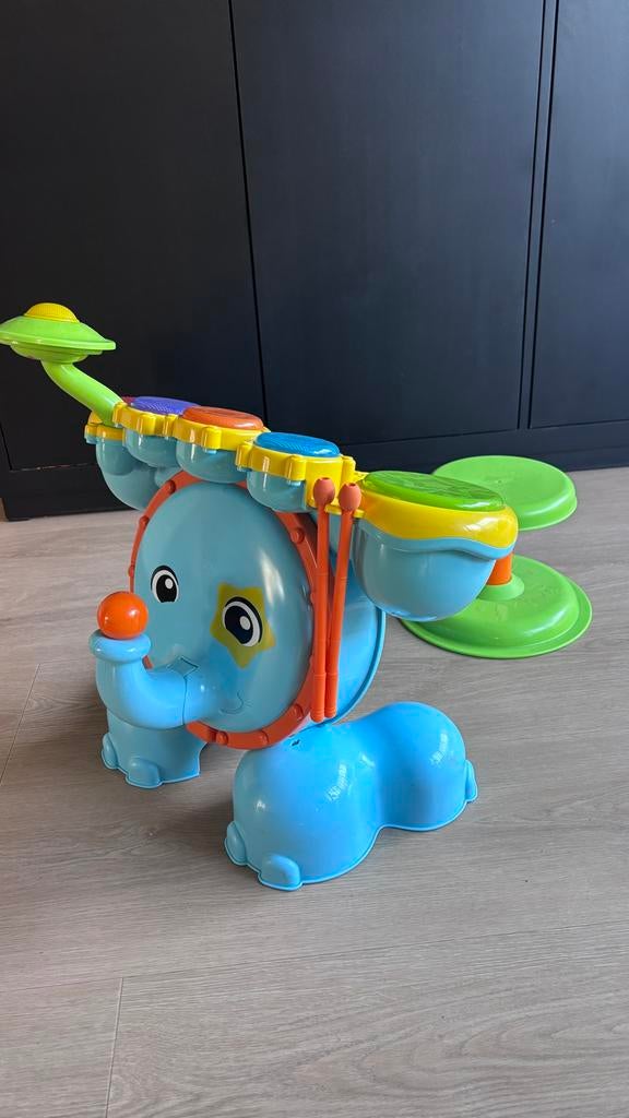 Vtech drumstel Rock en Leer - Compleet en goed, Kinderen en Baby's, Speelgoed | Vtech, Verzenden, Zo goed als nieuw