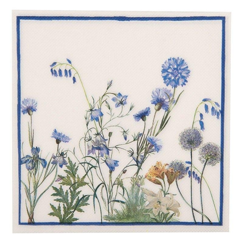 SERVETTEN - BLOEMEN - 20 STUKS - CLAYRE & EEF, Ophalen of Verzenden, Nieuw