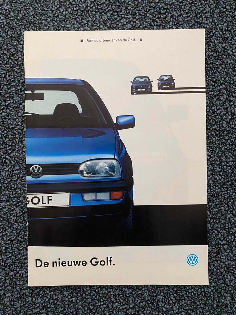 Volkswagen Golf autofolder (september 1991), Ophalen of Verzenden, Zo goed als nieuw, Volkswagen