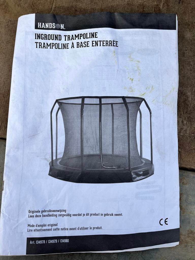 Veiligheidsnet trampoline 366cm rond, Ophalen, Zo goed als nieuw