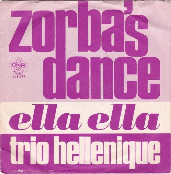 Trio Hellenique - Zorba's Dance (Single), Cd's en Dvd's, Vinyl Singles, Gebruikt, 7 inch, Single, 1970 - 1979