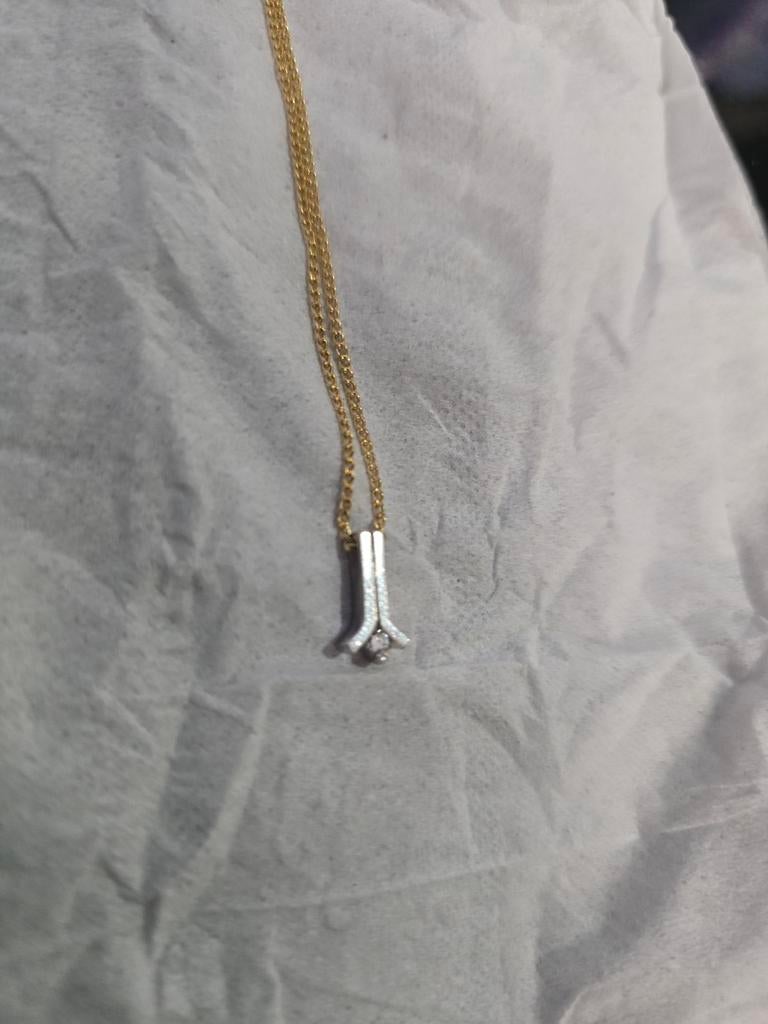 Gouden Hangers met Briljantjes - Diverse Modellen, Overige voorstellingen, Nieuw, Ophalen of Verzenden, Met edelsteen