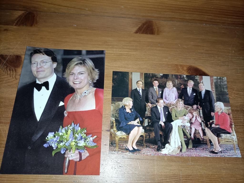 2 ansichtkaarten Huwelijk en doop Constantijn en Laurentien, Verzamelen, Koninklijk Huis en Royalty, Ophalen of Verzenden, Zo goed als nieuw