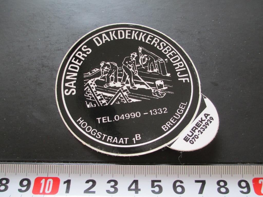 sticker breugel sanders dakdekkersbedrijf hoogstraat 1b, Ophalen, Zo goed als nieuw