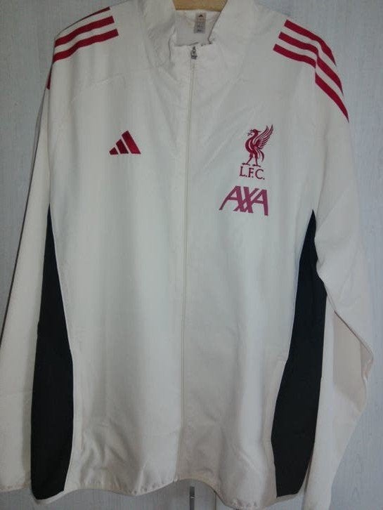 Liverpool FC Adidas Trainingsjack - Wit/Rood/Zwart, Kleding | Heren, Wit, Maat 56/58 (XL), Ophalen of Verzenden, Adidas