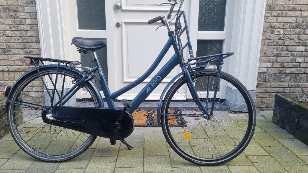 AMIGO Damesfiets 3 Versnellingen Terugtraprem 28 inch, Ophalen, Terugtraprem, Gebruikt, Versnellingen