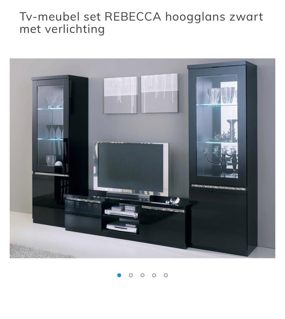 Tv meubel set hoogglans, Ophalen of Verzenden, Zo goed als nieuw, 25 tot 50 cm, Minder dan 100 cm