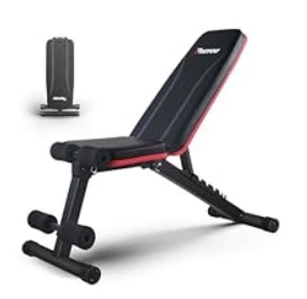 Weight Bench, Weights and Dumbell Bars, Ophalen, Zo goed als nieuw, Buik, Fitnessbank