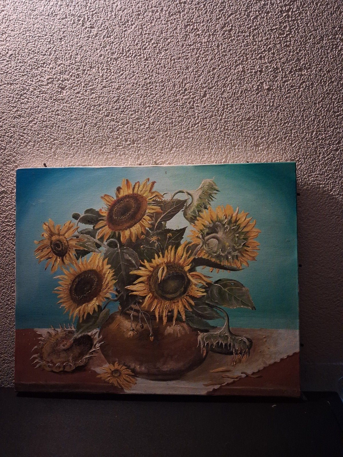 Schilderij 50 x 40 zonnebloem, Ophalen of Verzenden