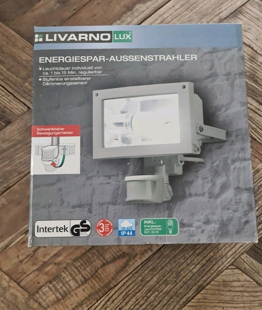 LIVARNO LUX Energiebesparende Buitenstraler met Sensor groot, Tuin en Terras, Overige materialen, Led, Minder dan 50 watt, Nieuw