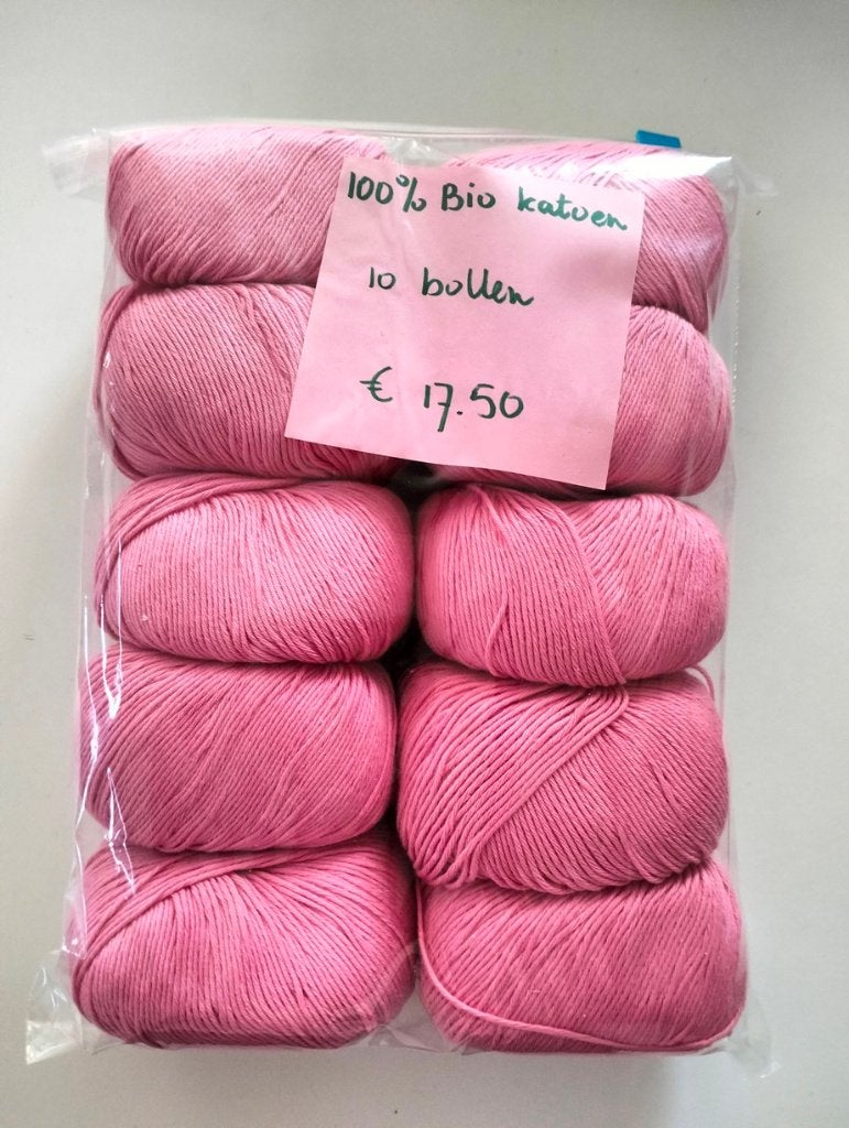 Alba biologische katoen  roze en zacht lila (Drops Design), Ophalen of Verzenden, Nieuw, Breien of Haken, Wol of Garen