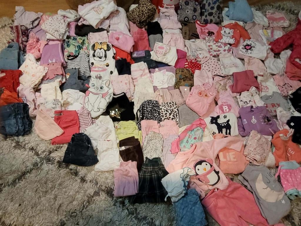 Grote kledingbundel voor meisjes - 62  68   137st, Ophalen of Verzenden, Gebruikt, Overige maten