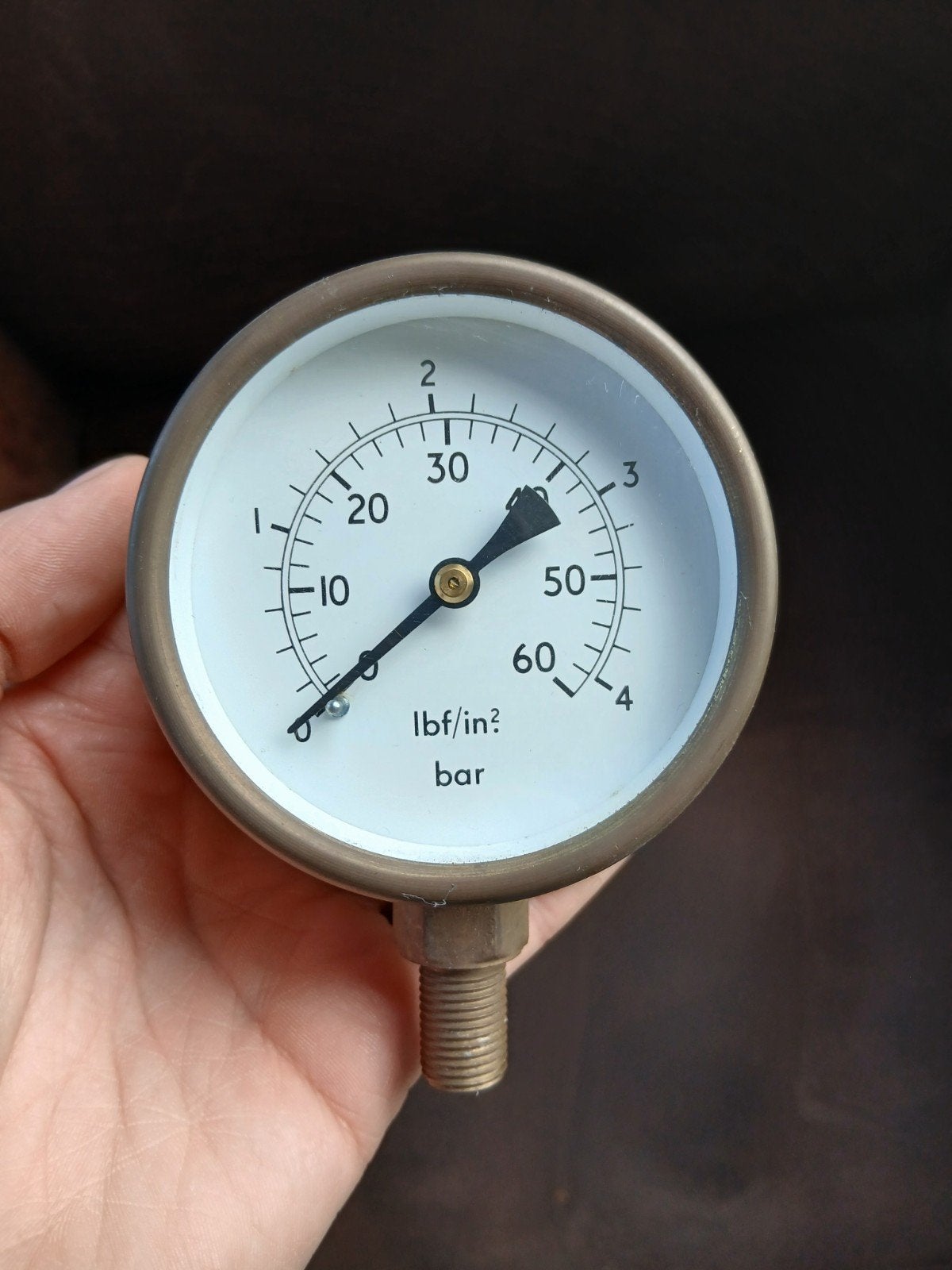 Manometer Oliedrukmeter Messing, Ophalen of Verzenden