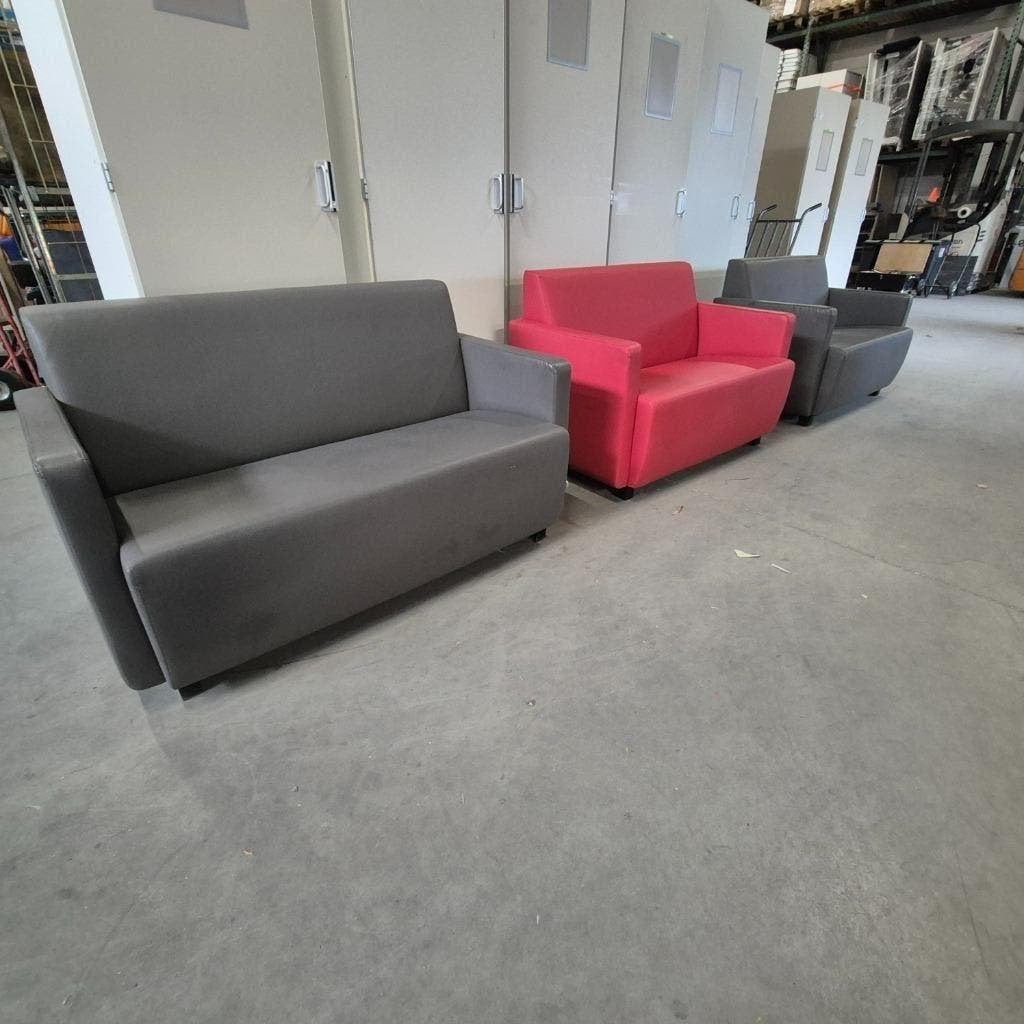 3x kleine kunstlederen GISPEN bank 120 cm breed, Ophalen, Gebruikt, Tweepersoons, 75 tot 100 cm