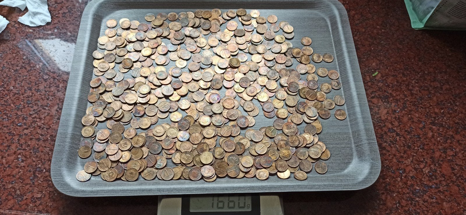 Grote partij munten, 1660 gram, diverse jaartallen, Ophalen, Overige typen