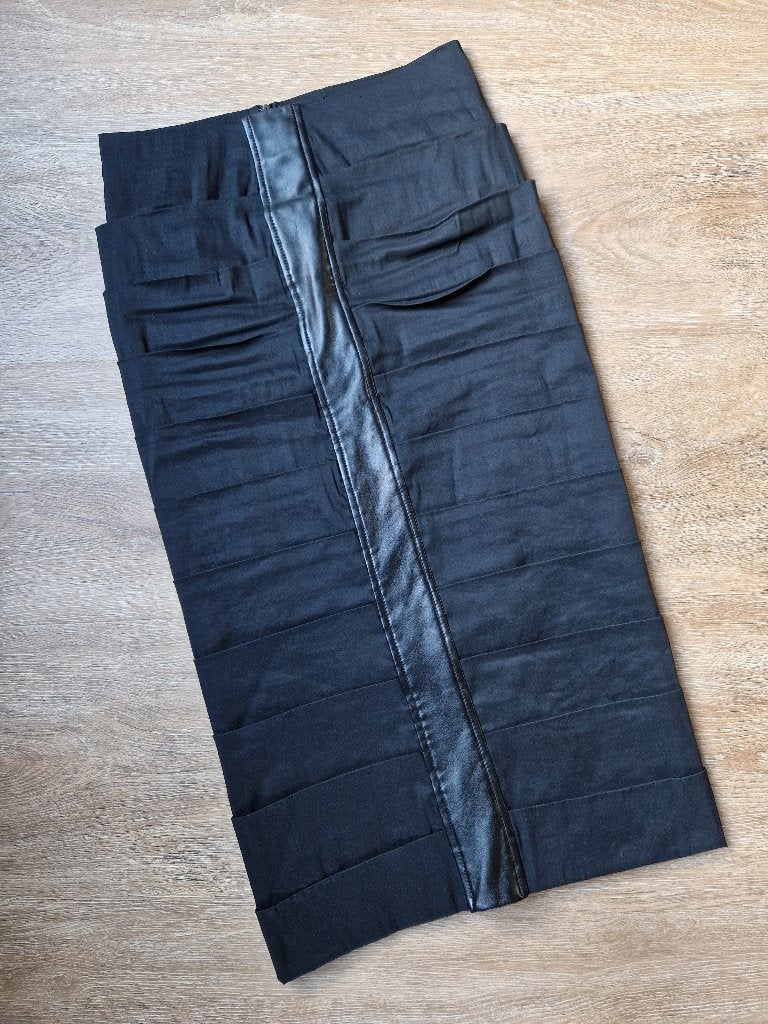 Lange, zwarte rok met stroken van ZA-EK NIEUW Maat 36, ZA-EK, Zwart, Nieuw, Ophalen of Verzenden