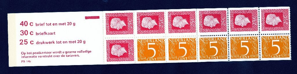 Postzegelboekje 14B., Postzegels en Munten, Postzegels | Nederland, Verzenden, Na 1940, Postfris