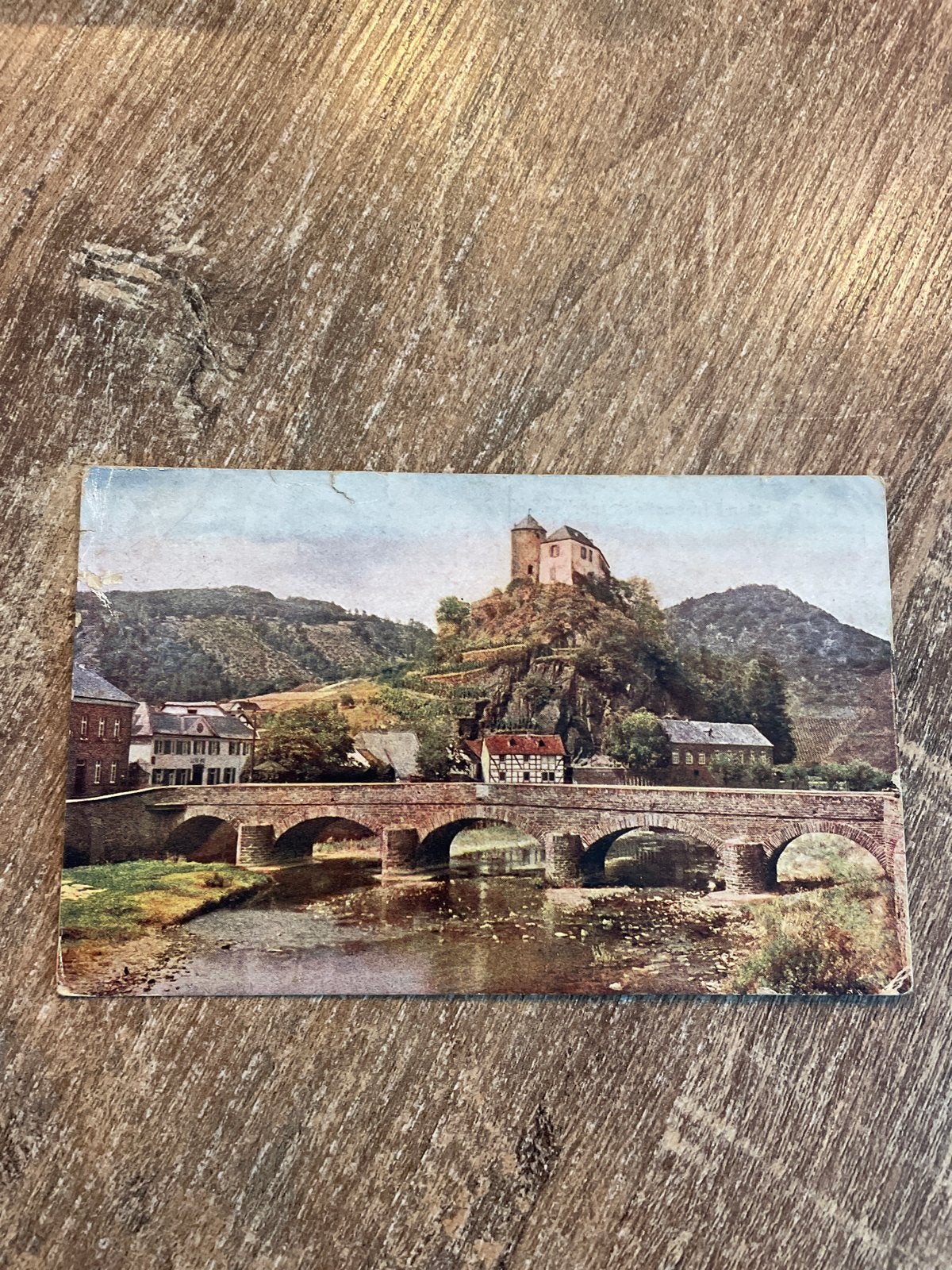Oude ansichtkaart Ahrdal met kasteel en brug, Duitsland, Ophalen of Verzenden, Gelopen, Duitsland