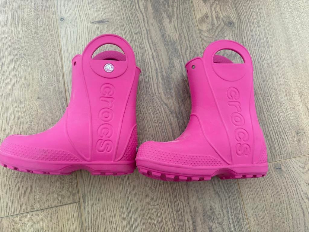 Roze Crocs regenlaarzen maat C10, Ophalen, Zo goed als nieuw