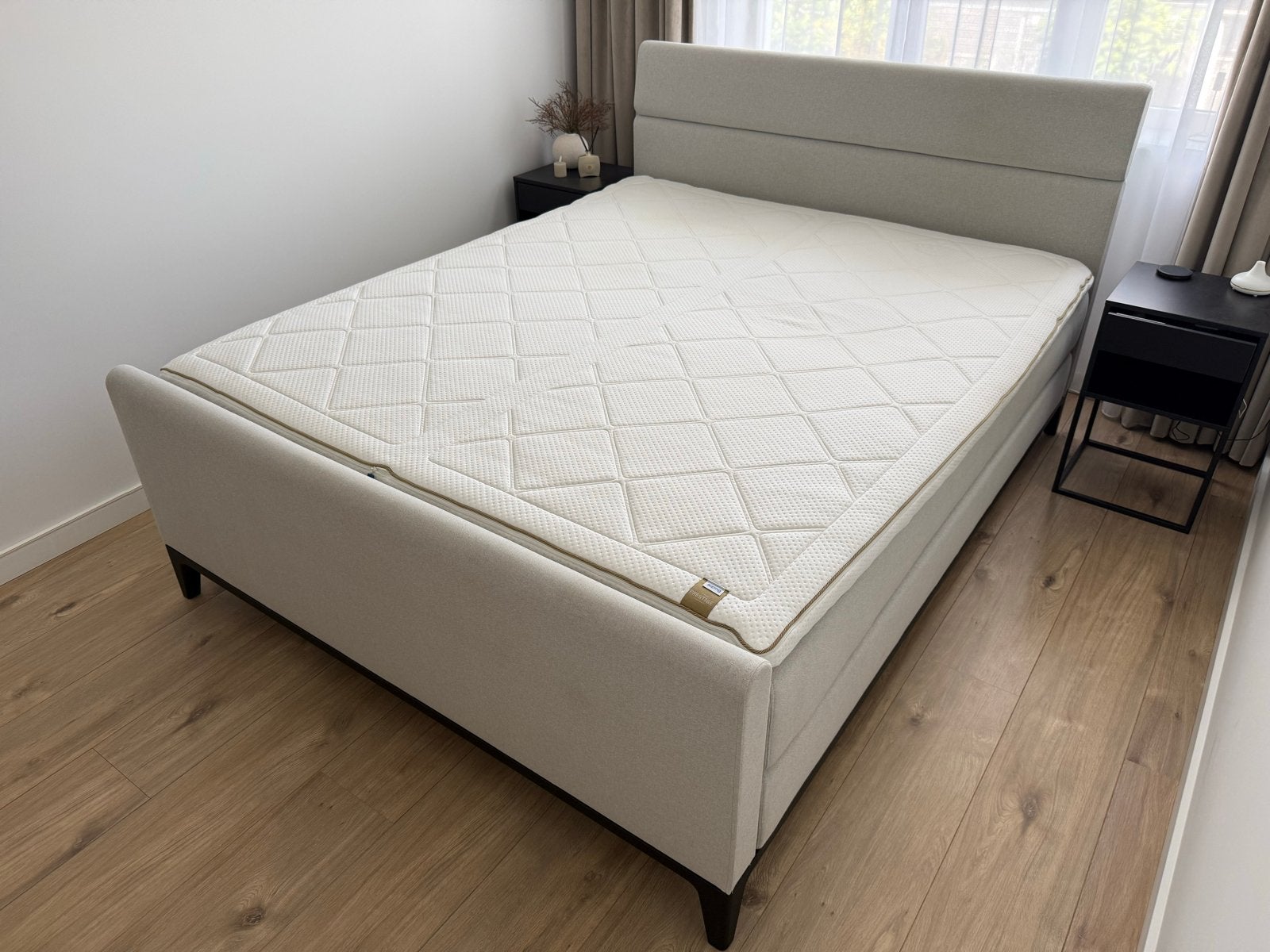 Per November: zgan Auping Criade Boxspring Prestige 180x210, Ophalen, Tweepersoons, Zo goed als nieuw, 180 cm