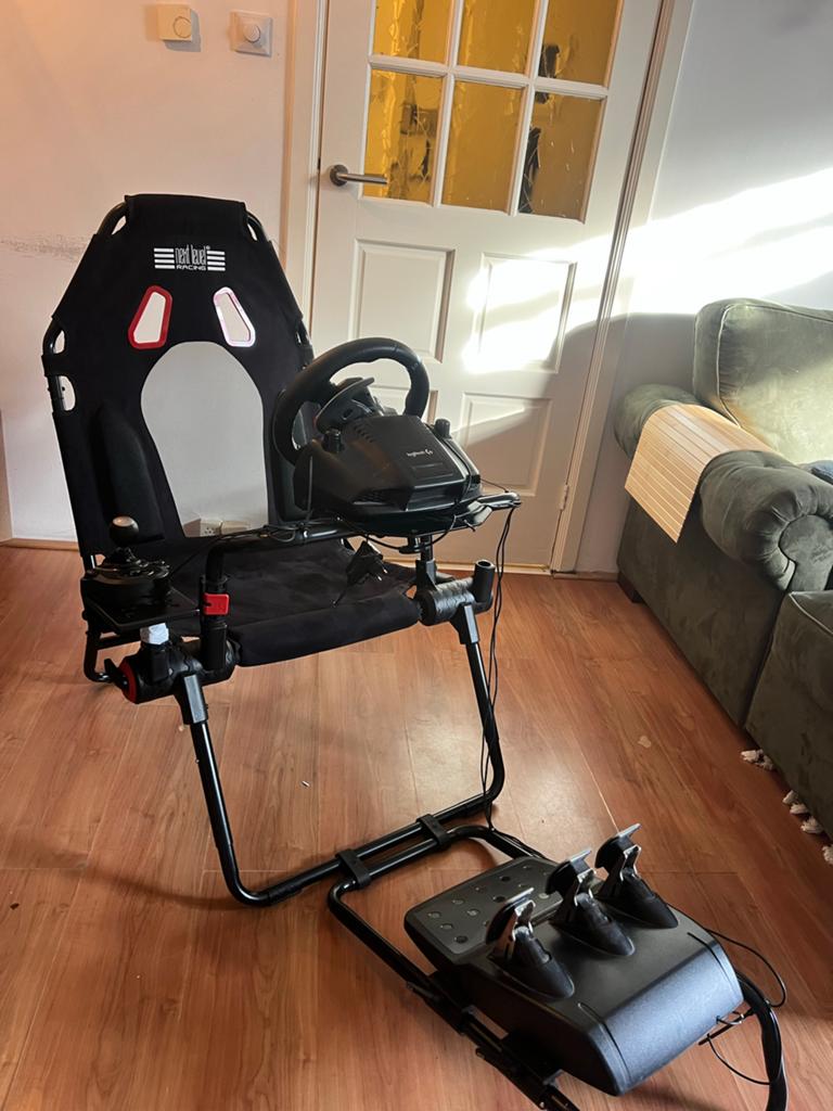 Next Level Racing Seat Lite met Logitech G29 (PS4/PS5/PC), Spelcomputers en Games, Ophalen, Overige merken, Gebruikt