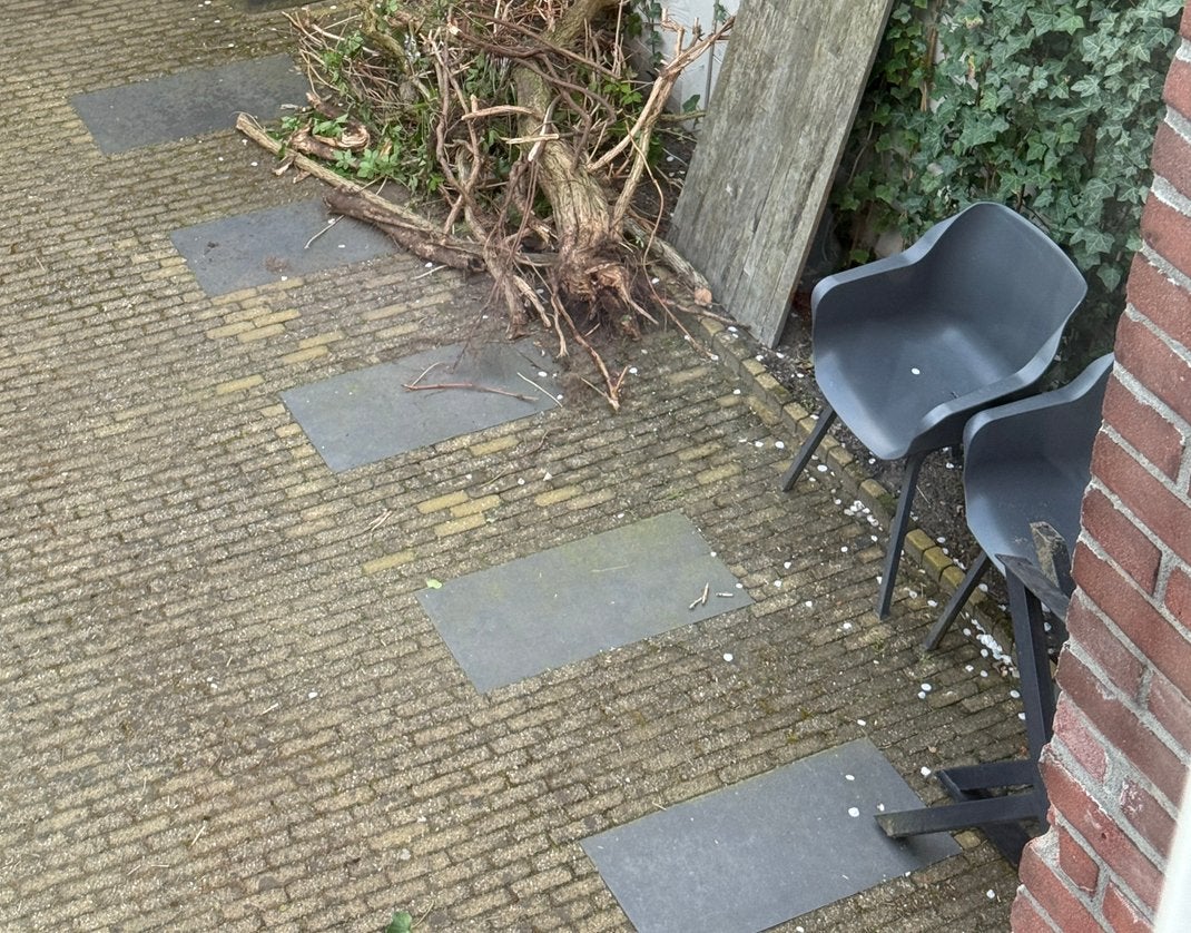 7 staptegels grijs antraciet, Tuin en Terras, Ophalen, Gebruikt