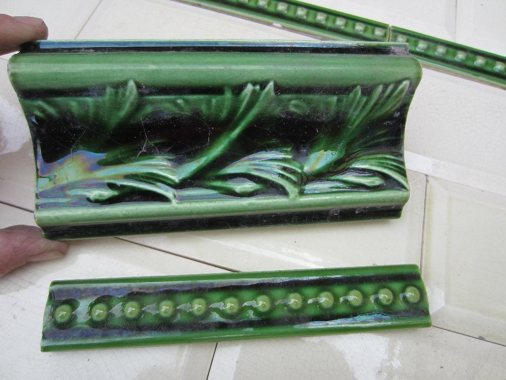 4,5m2 antieke metrotegels 7,5x15cm gemeleerd geligwit/creme, Ophalen