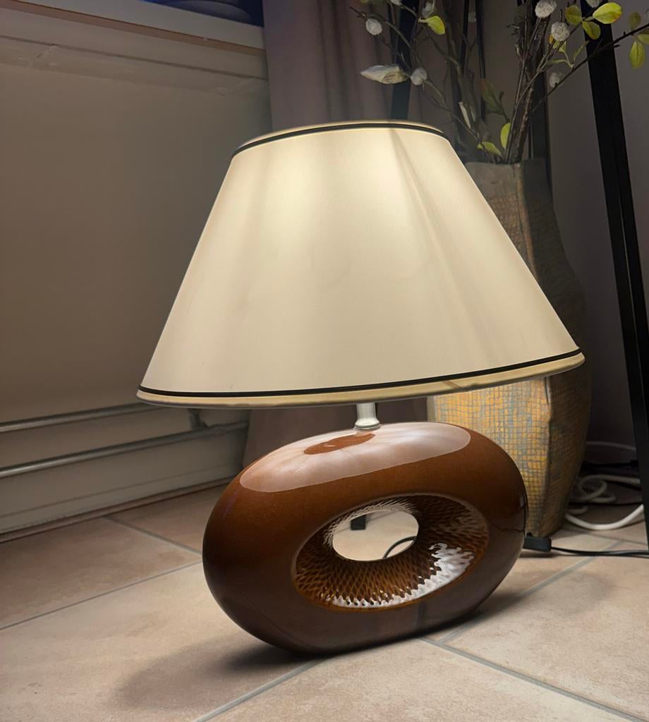 Kenwell unieke bruine tafellamp, Ophalen, Zo goed als nieuw, Minder dan 50 cm