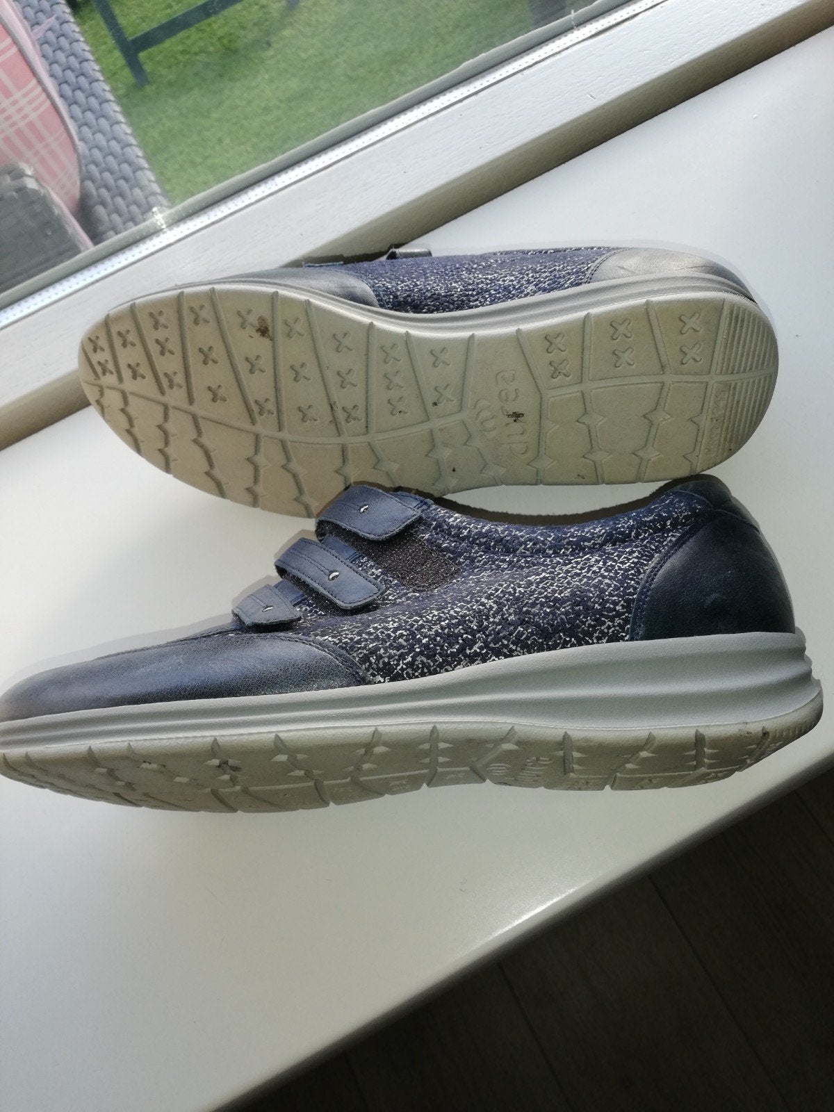 DUREA Prachtige Sneakers mt 39-5 dk blauw, DUREA, Verzenden, Blauw, Sneakers of Gympen