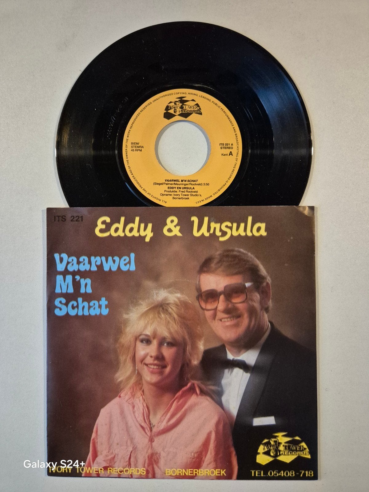 Eddy & Ursula-Vaarwel m'n schat, Ophalen of Verzenden, Zo goed als nieuw, 7 inch, Levenslied of Smartlap
