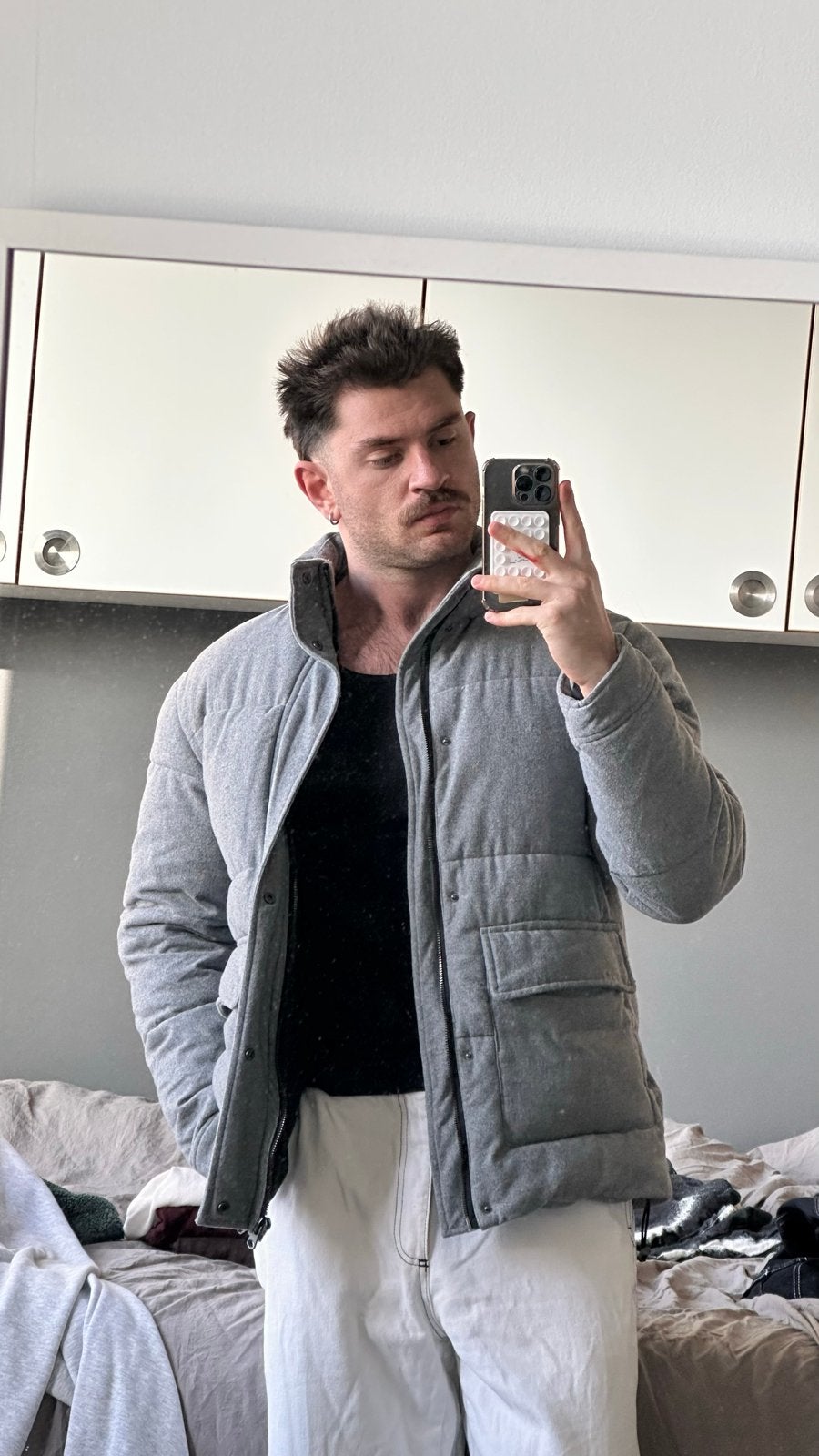Zara Puffer Jacket Maat M, Ophalen, Zo goed als nieuw, Maat 48/50 (M), Grijs
