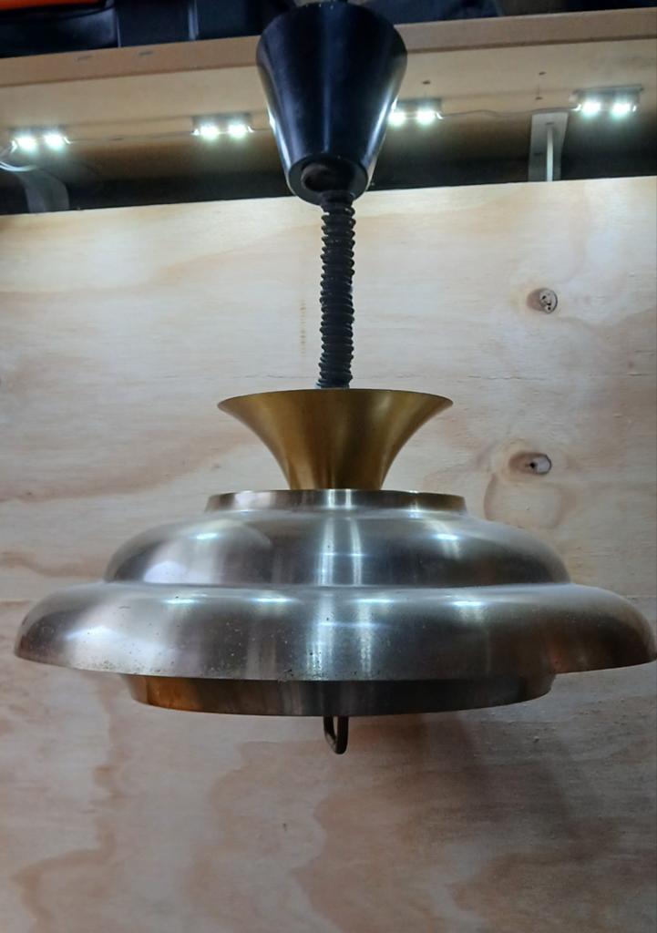 Vintage Space Age Dijkstra pendulelamp, Huis en Inrichting, Lampen | Hanglampen, Ophalen, Gebruikt, Minder dan 50 cm